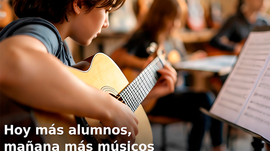 Cada vez más alumnos se apuntan a aprender un instrumento