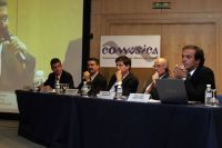 La mesa de trabajo formada por empresarios españoles y portugueses.